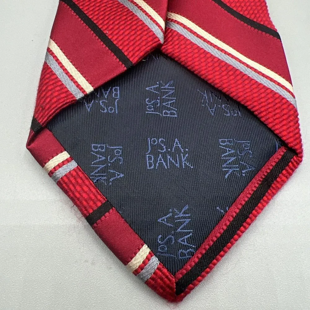 JOS A BANK Tie Multicolor Striped Silk 3.75